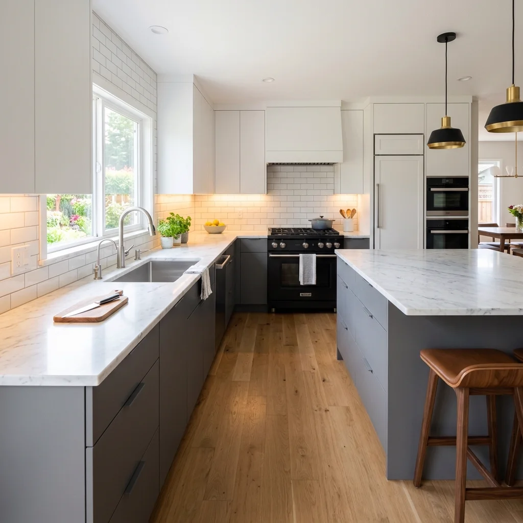 Kitchen updates project planning and finish work