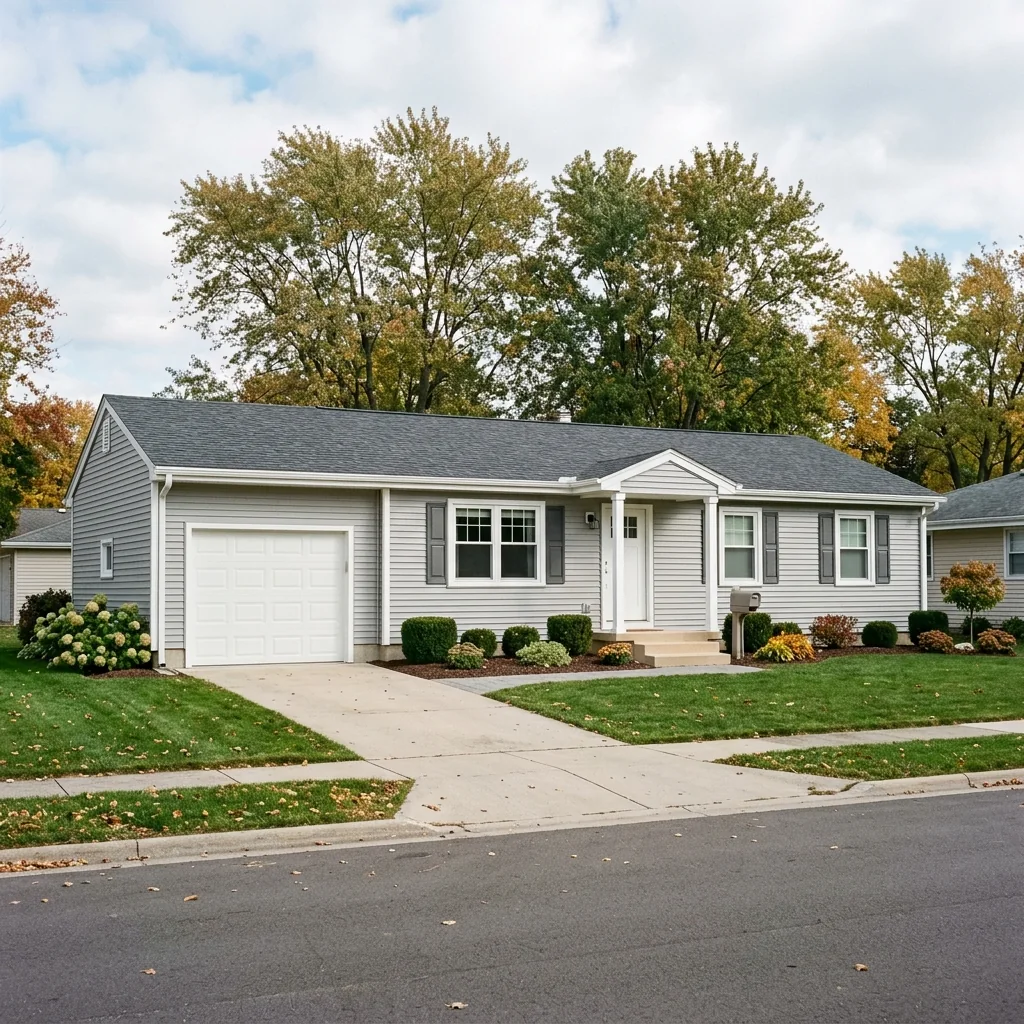 Updated home exterior with clean siding and trim
